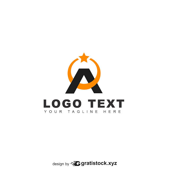Free Download PSD Logos Of Lette A With Stars
