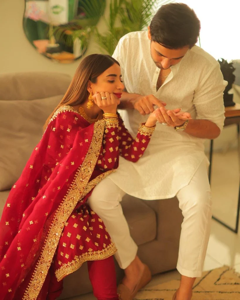 Ali Ansari and Saboor Ali Melts Hearts in Eid Pictures