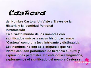 significado del nombre Castora
