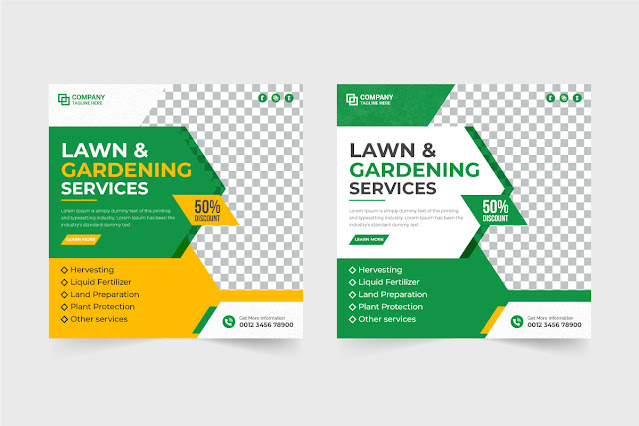 Lawn and Gardening Service Banner free download