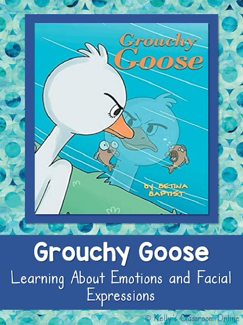 Learn about emotions, facial expressions, & friendship with the children's book Grouchy Goose by Betina Baptist. Guest post. Minilesson. Animal story.