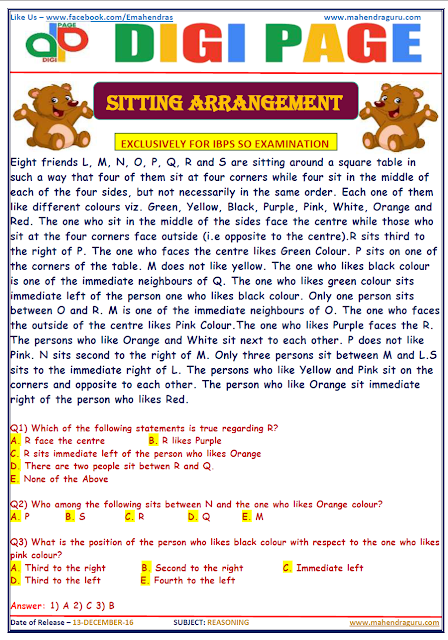 DP | SITTING ARRANGEMENT | 13 - DEC - 16