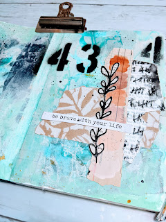 stencilgirl art journal mixed media 2