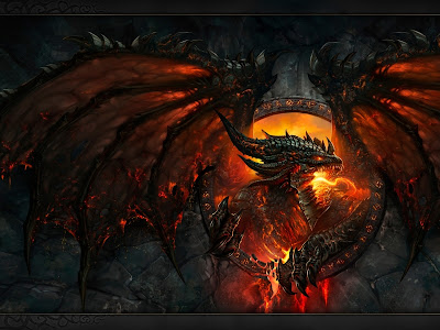 dragons fantasy art -  deathwing blizzard