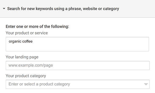 Google Keyword Planner