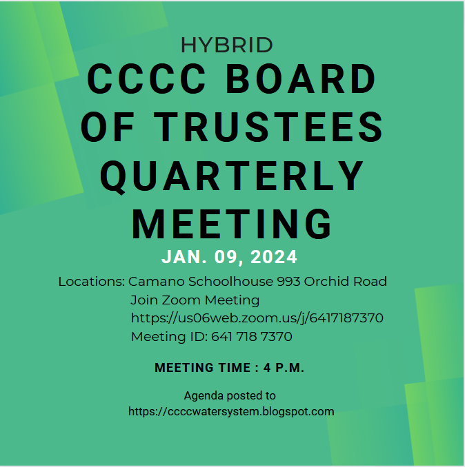 CCCC BoT Qtrly Mtg Jan 9, 2024 4PM Hybrid