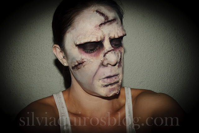 Maquillaje Halloween 13: Exorcista, Halloween Make-up 13: The Exorcist, efectos especiales, special effects, Silvia Quirós