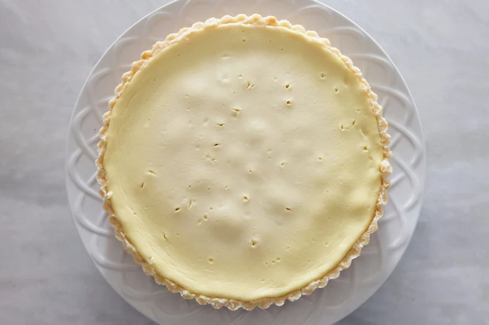 baked and chilled Greek yogurt cheesecake tart