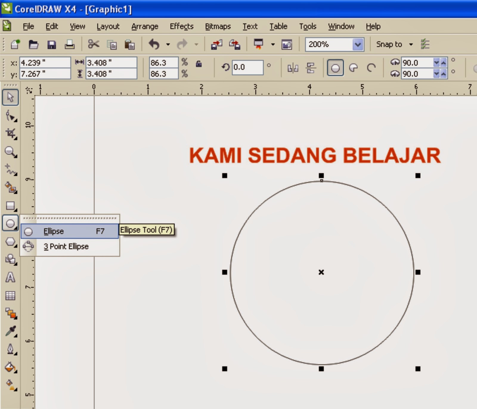 Cara Membuat Tulisan Melengkung  di di CorelDRAW