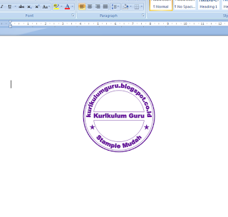 Tutorial Membuat Stample Dengan Menggunakan MS. Office Word