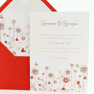 Tarjetas de Boda Blanco y Rojo, parte 1