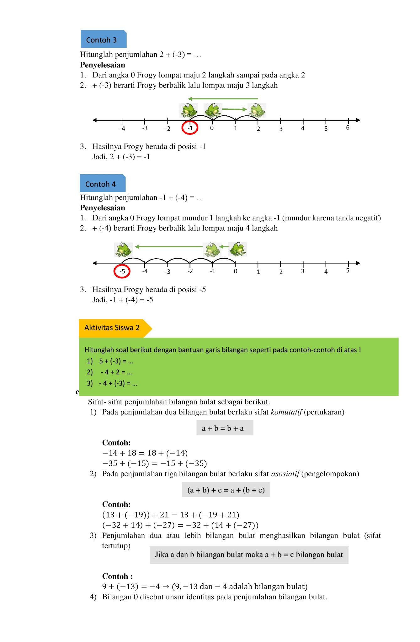 Matematika: PENJUMLAHAN DAN PENGURANGAN BILANGAN BULAT