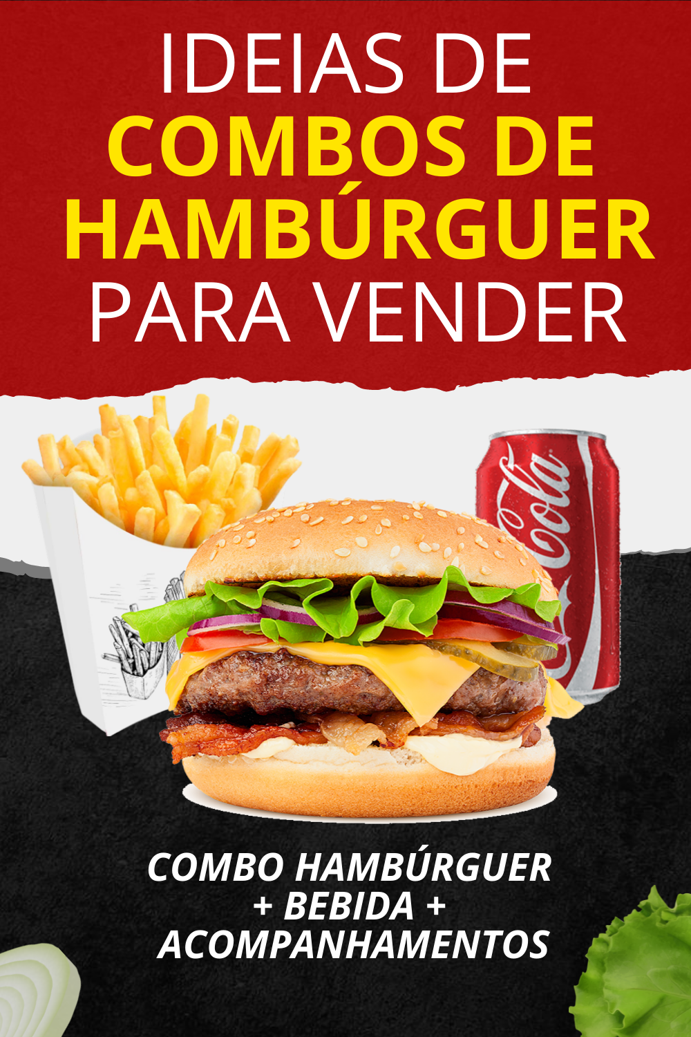 Ideias de combos de hambúrguer para vender