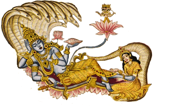 Lord Vishnu & Ananta Sesha -  Lord Vishnu is known as "SHANTAKARAM" means peaceful form who is ... As everybody else has rightly pointed out, Lord Vishnu sleeps on Ananta Shesha.