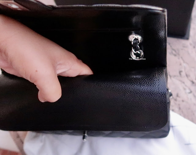 How to spot a fake Chanel classic flap medium silver hardware caviar leather + Bag review morena filipina luxury bag blog