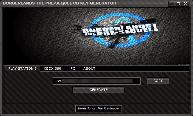 Borderlands: The Pre-Sequel CD KeyGen