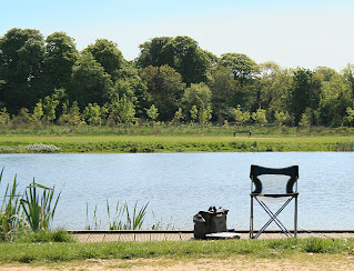 A fishermans seat by the lake at Corkagh Park