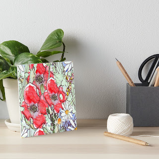 Poppies and Daisies Art Print