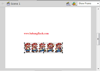 Atur size image mario, agar kelihatan bagus di stage, perhatikan size image yang telah saya buat dibawah ini.