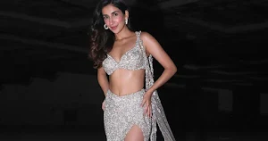 parul gulati shimmery high slit outfit sexy legs