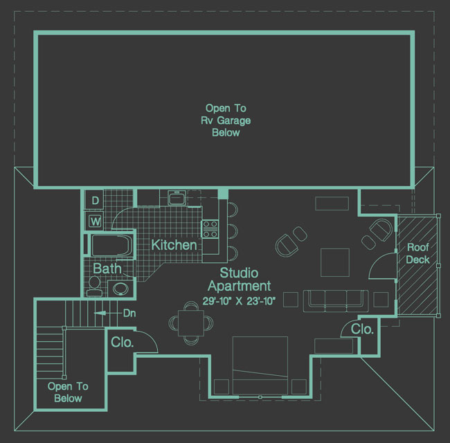 RV Garage With Living Quarters Plans