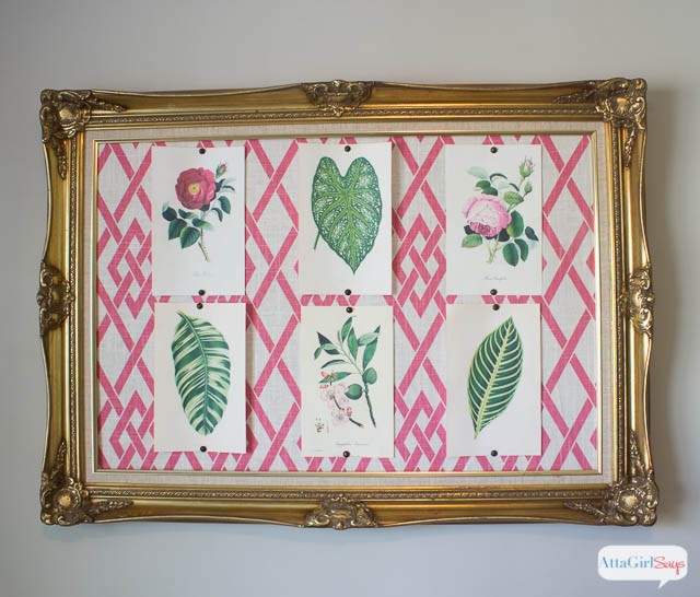 Atta Girl Says gold Frame with Fabric- How I Found My Style Sundays- From My Front Porch To Yours