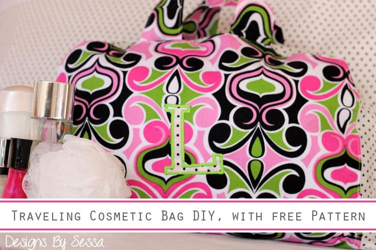 Travel Cosmetic Bag DIY. Free Pattern
