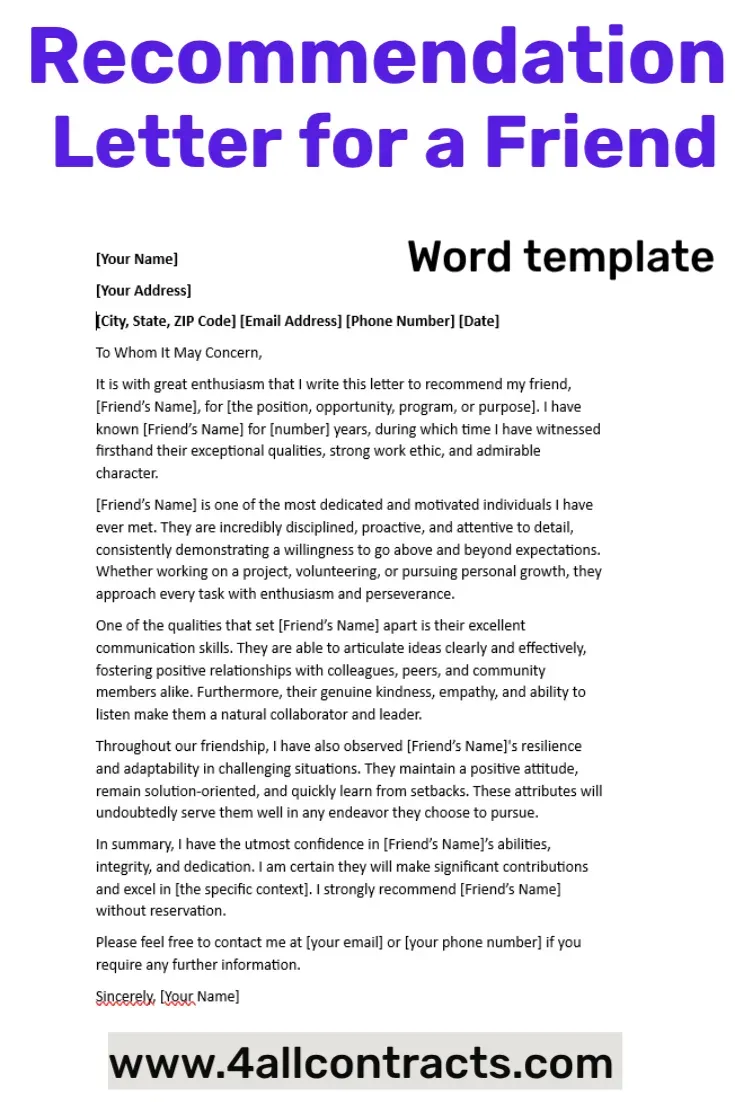 Why Write a Recommendation Letter for a Friend?