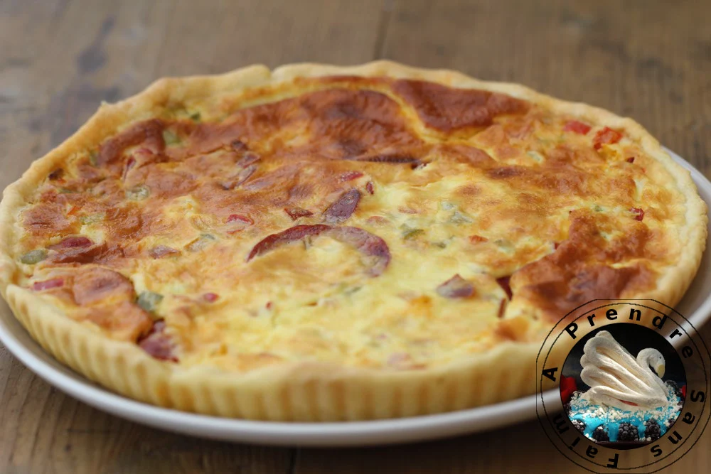 Quiche au chorizo poivrons