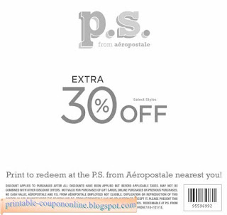 Free Printable Aeropostale Coupons