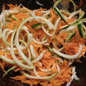 Zoodles and veggie bowl