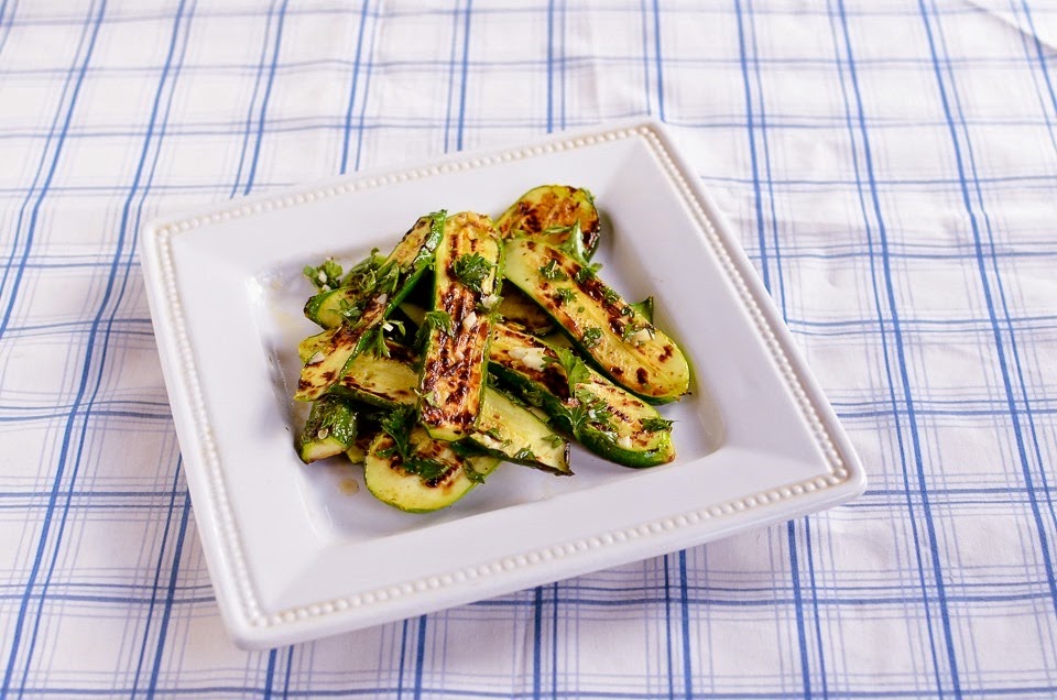 gluten free grilled zucchini with parsley-10960