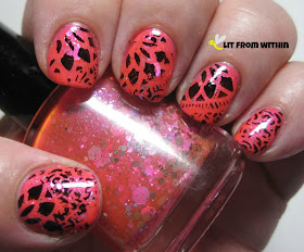 China Glaze Strike a Rose and Wing Dust Feel The Burn