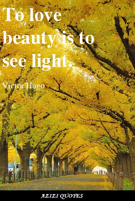 To love beauty is to see light.