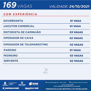 Programa ‘Emprega Terê’ divulga 169 vagas de emprego no SINE Teresópolis