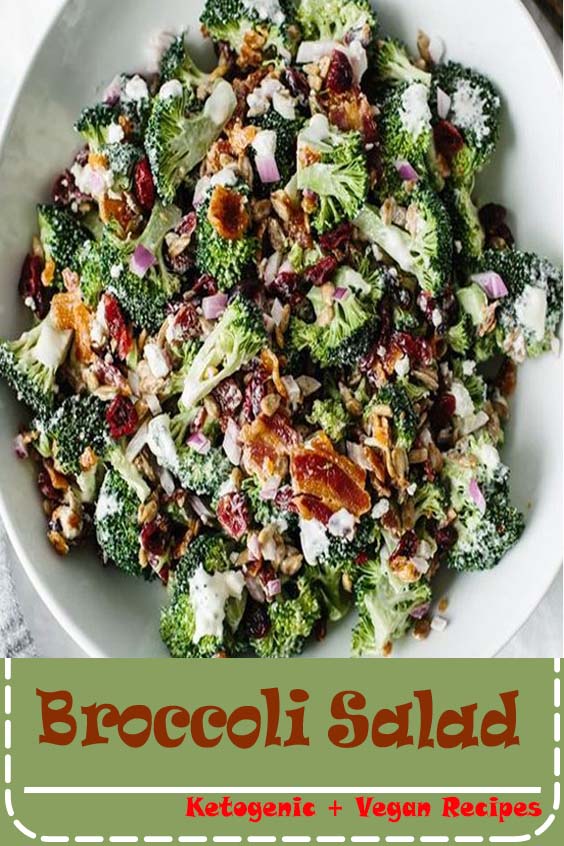Broccoli salad is incredibly easy to make. It's healthy, loaded with flavor and topped with a creamy mayonnaise yogurt dressing. Watch the video above to see how quickly it comes together!