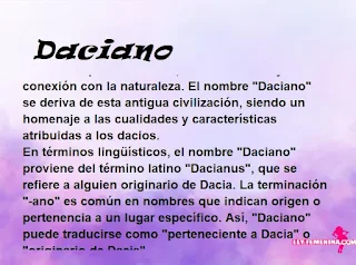 significado del nombre Daciano