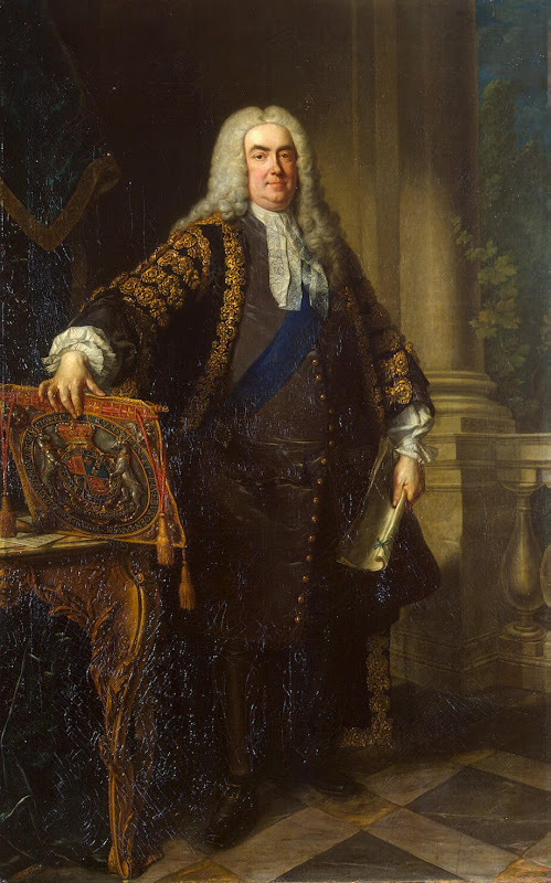 Portrait of Sir Robert Walpole by Jean-Baptiste Van Loo - Portrait Paintings from Hermitage Museum