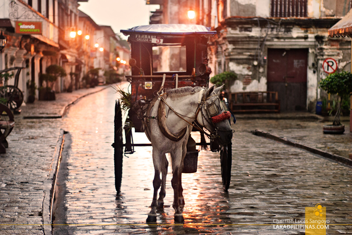 A Calesa at Calle Crisologo in Vigan City