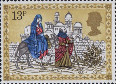 Mary and Joseph travelling to Bethlehem, 13p
