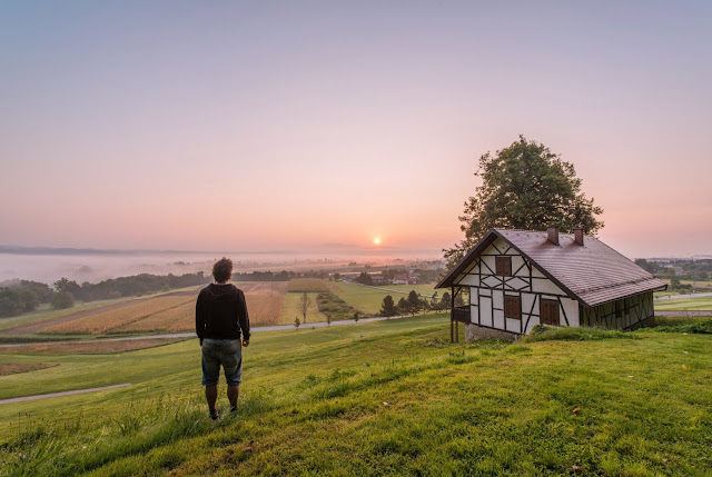 person watching the beautiful scenery