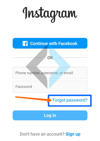 click forget password