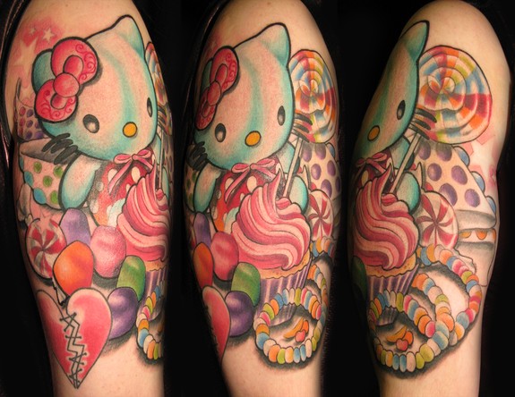 hello kitty tattoos. 20 Strange Hello Kitty Tattoos