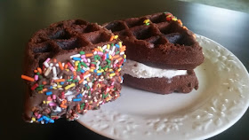 Enjoy Life Gluten-Free Brownies waffle ice cream sandwich