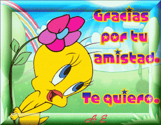 Piolin agradecida con una amistad especial