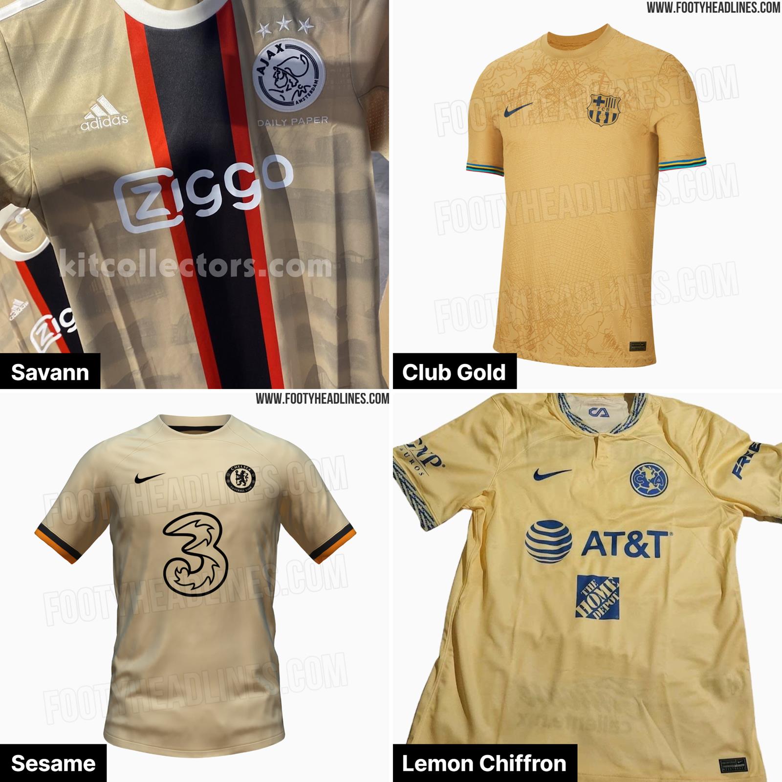 2022-23: Season of Sand Gold Kits - Footy Headlines