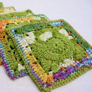 Summer Retro Crochet Coasters 