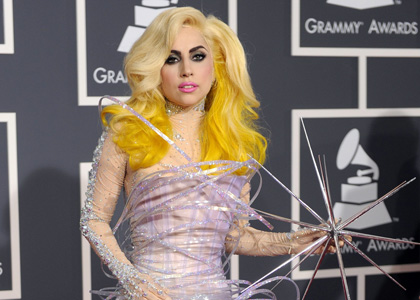 Lady Gaga Yellow Hair. Lady Gaga at the Grammy Awards