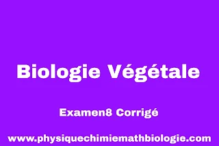 Examen8 Corrigé Biologie Végétale PDF (L1-S2-SNV)