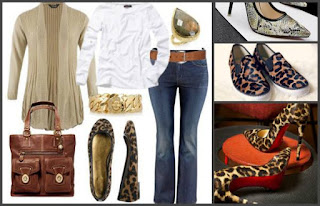 Look as a queen of jungle with animal print shoes